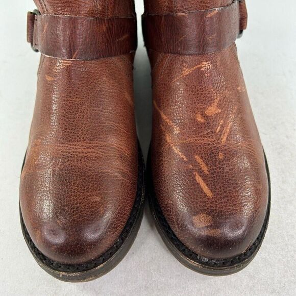 Olukai Nahuku Short Womens Distressed Brown Moto Boot US 8 Harness Ankle Boots - Picture 9 of 12